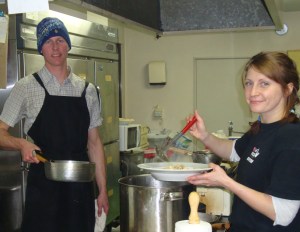 Ryley and Danielle in the Kitchen