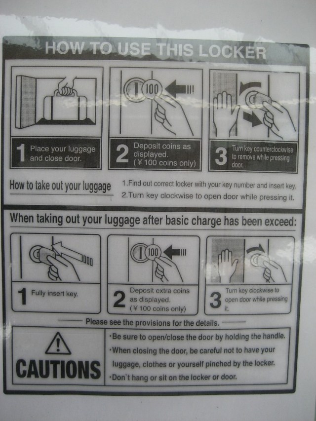 How to use lockers Nagano lockers instructions